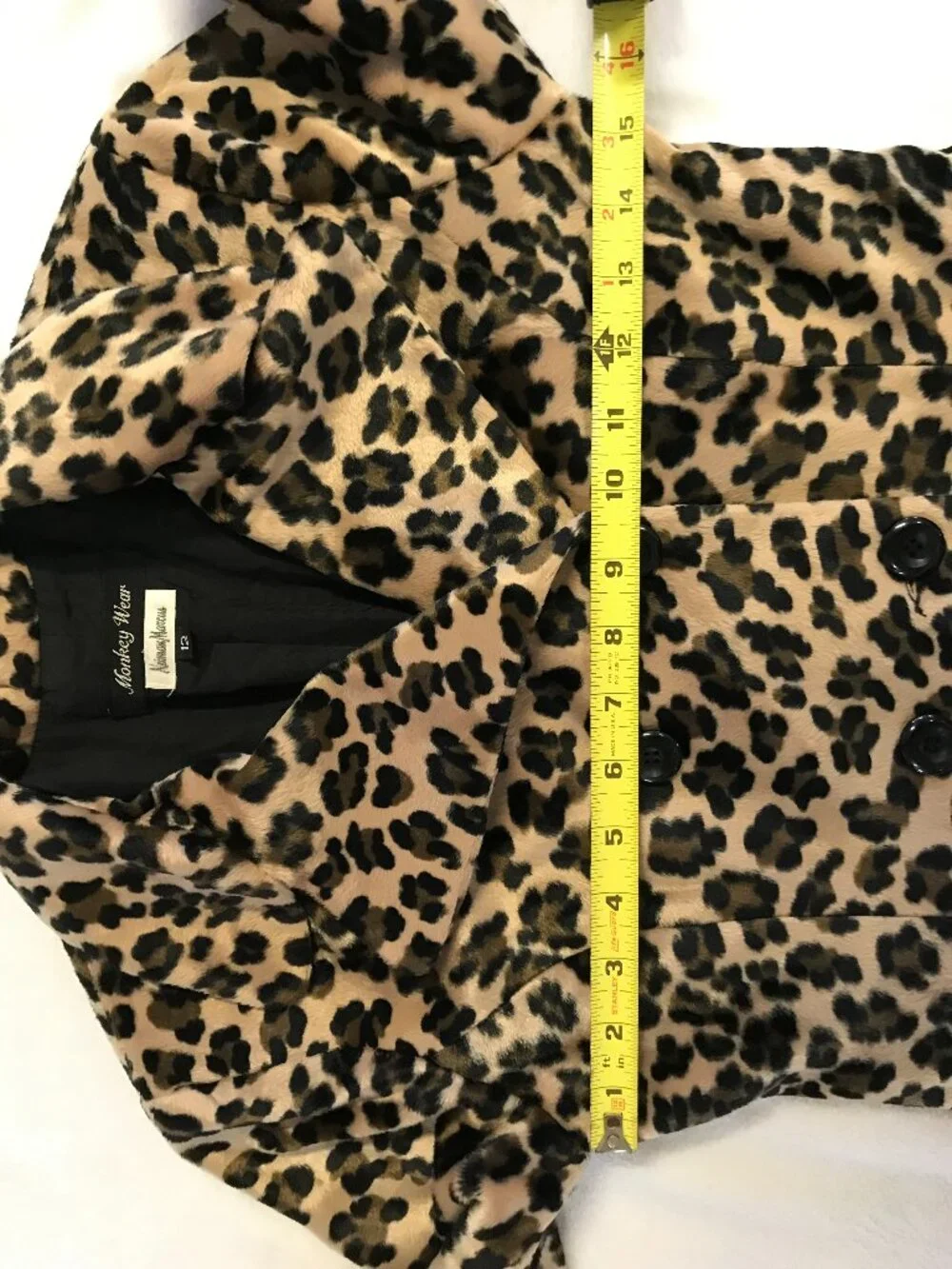 Monkey Wear Neiman Marcus Girls 12 Leopard Print Coat